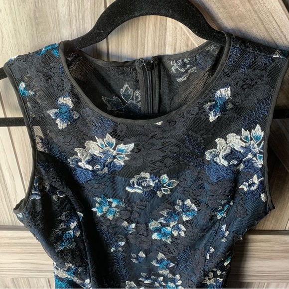 NWT - WHBM Sleeveless Embroidered Mesh Sheath Dress - Picture 8 of 11